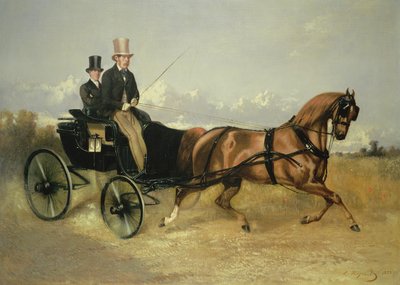 M. le comte de M. in seinem Cabriolet von Louis Robert Heyrault